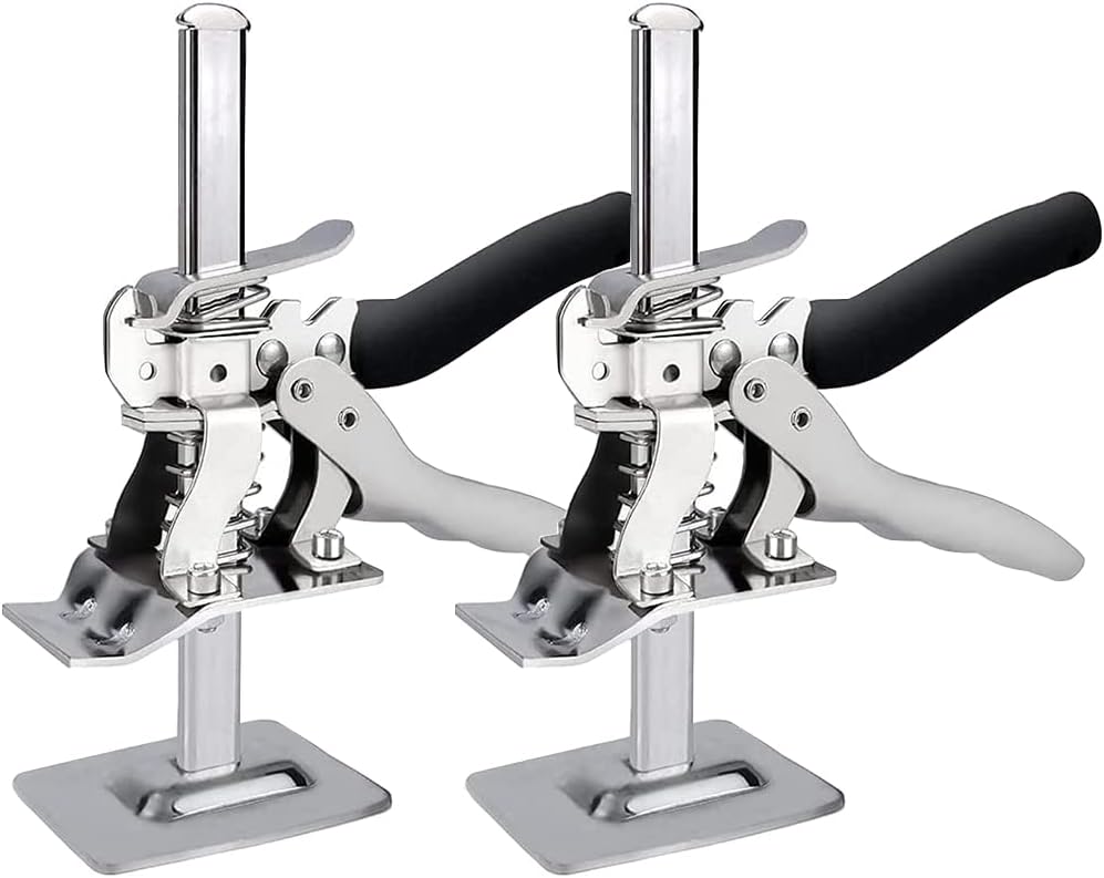 Labor Saving Arm Jack 2 Pack Arm Tool Lift Wall Tile Height Locator Lever Arm Lifter Labor Saving Tool Furniture Door Lifter Jack Hand Jack Lift Pack of 2