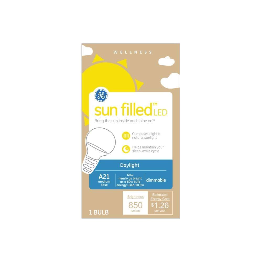 GE Sunfilled 60-Watt EQ A21 Daylight Dimmable LED Light Bulb (8-Pack) | 93129185