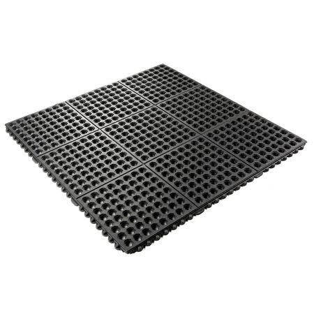 Wearwell 572 Interlock Drainage Mat,black,3 Ft.x3 ft.