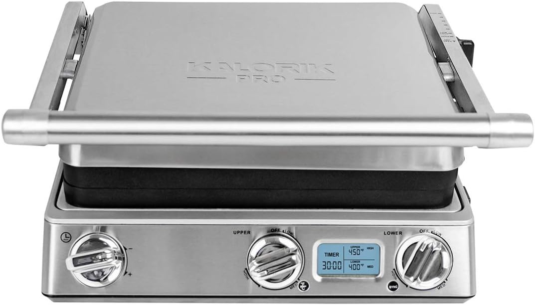 Kalorik Pro Digital 6-in-1 Contact Grill, Stainless Steel
