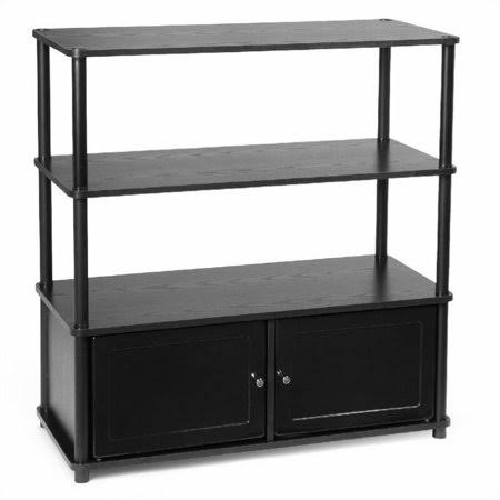 Kingfisher Lane 35x22 Highboy TV Stand in Black