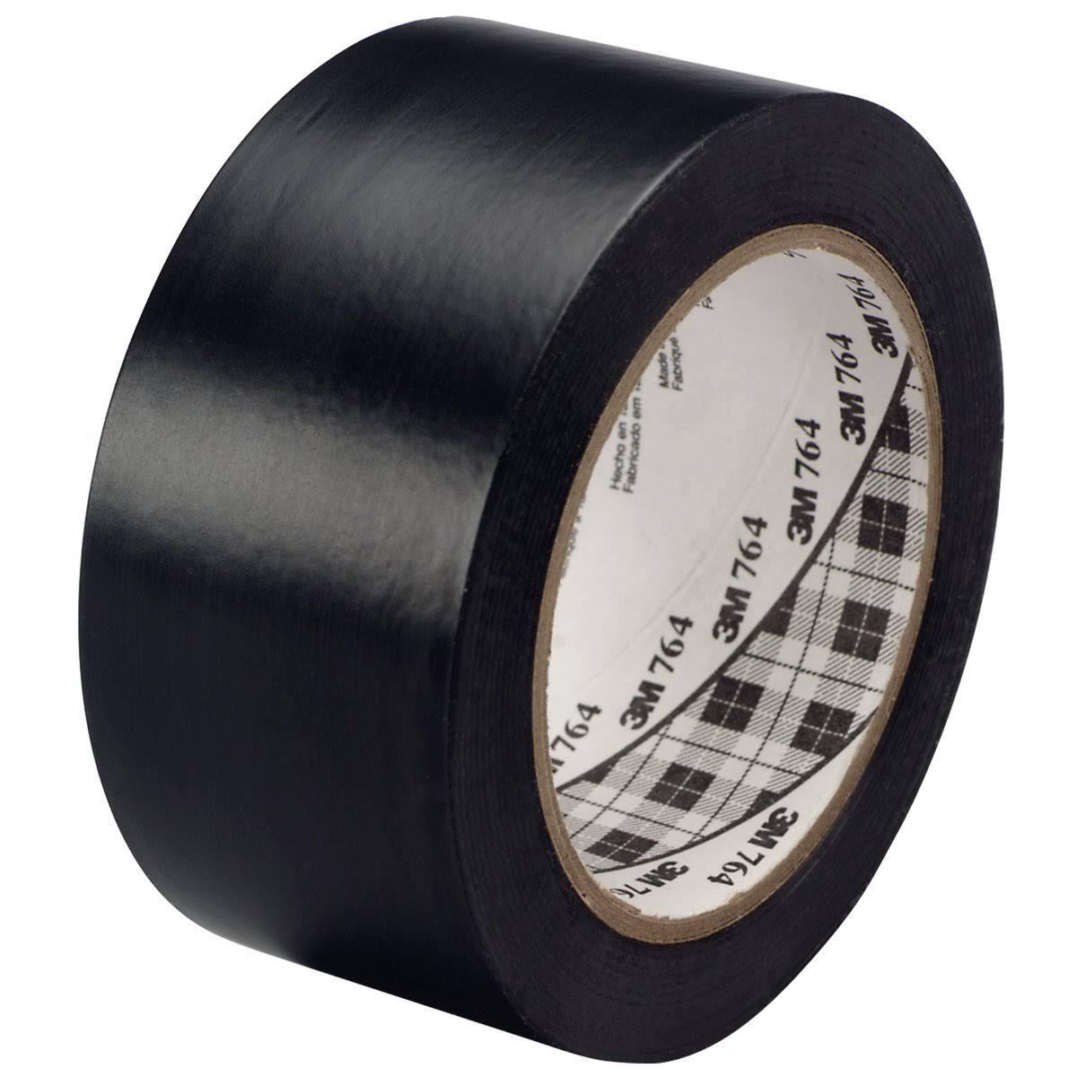 3M 764 Vinyl Tape 2x22 x 36 yds. Black 6/Case