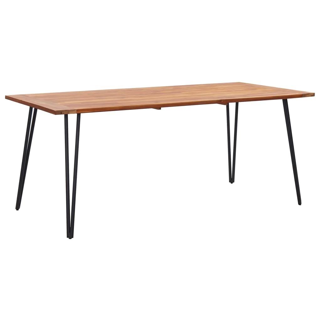 vidaXL Garden Table with Hairpin Legs 70.9x22x35.4x22x29.5x22 Solid Acacia Wood