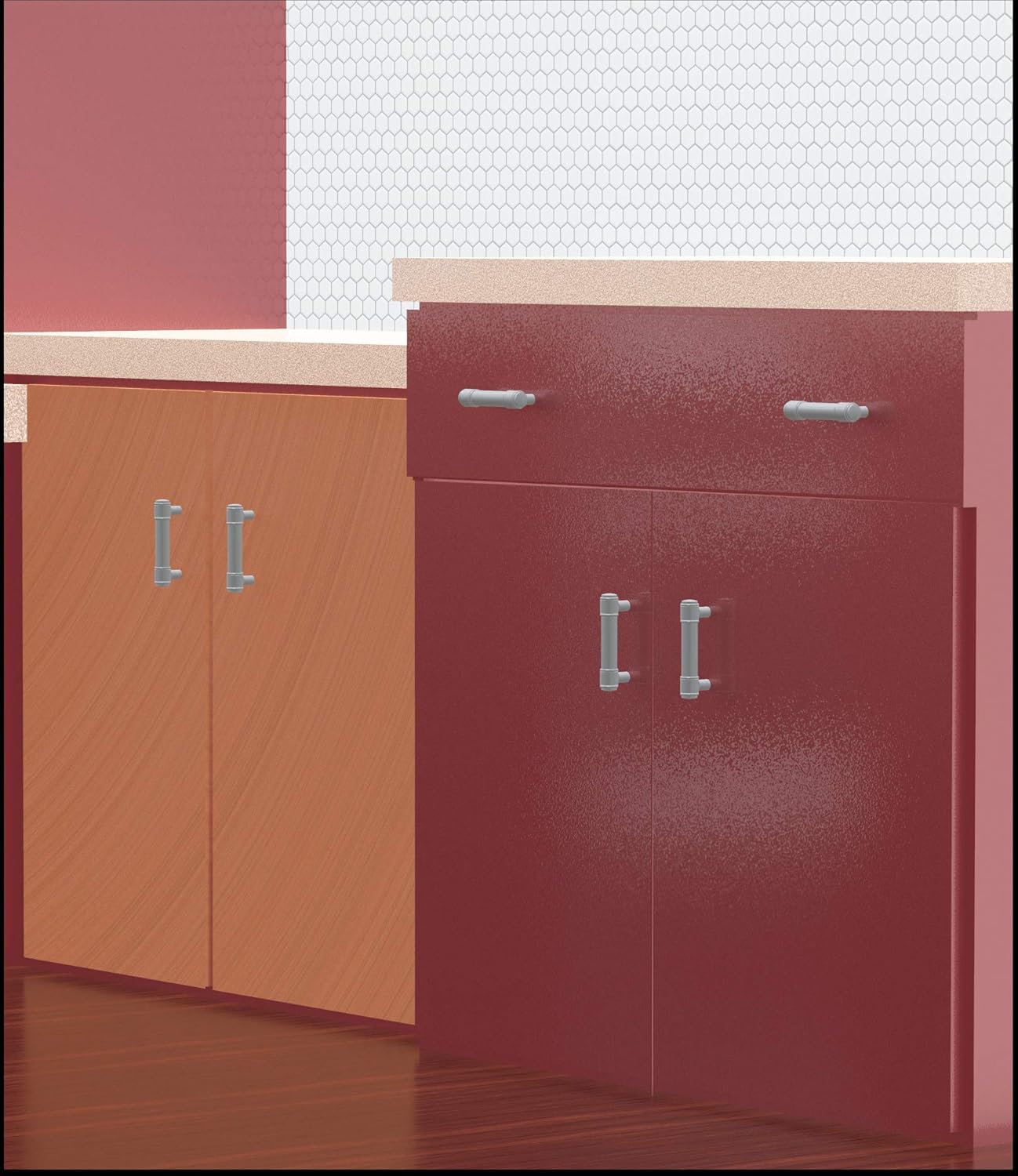 Allied Brass M-30 3 Inch Cabinet Pull, Unlacquered Brass Pack of 2