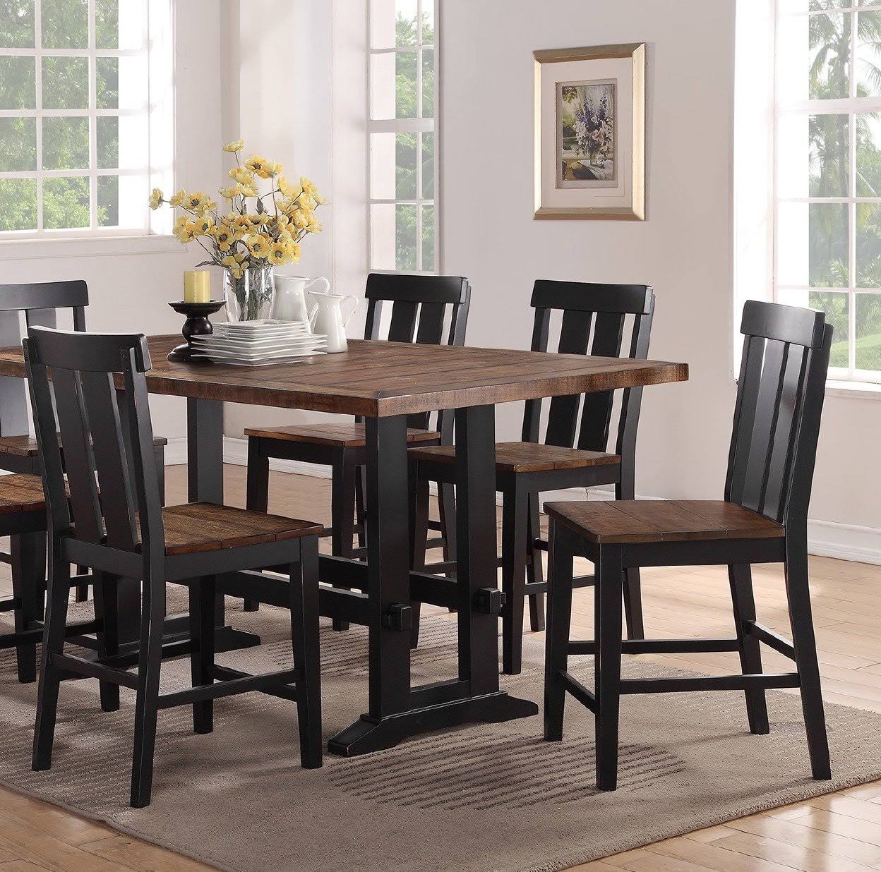 Gracie Oaks Goodman Counter Height Solid Wood Dining Chair