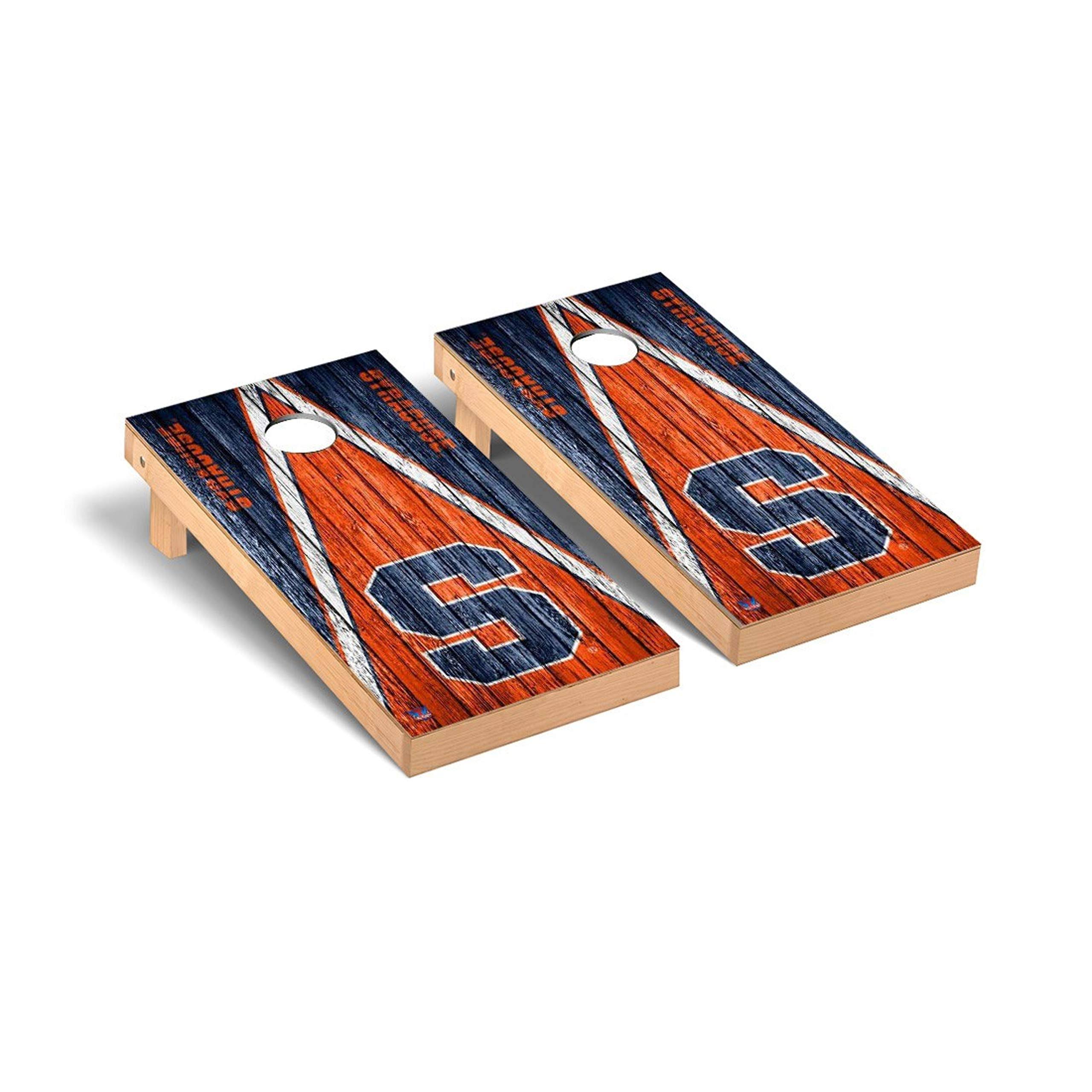 Syracuse Orange 24x22 x 48x22 Weathered Triangle Cornhole Game Set