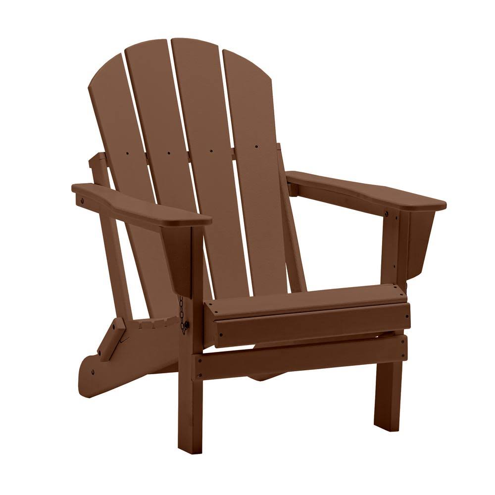 Westin Outdoor Addison Dark Brown Folding Poly Outdoor Adirondack Chair