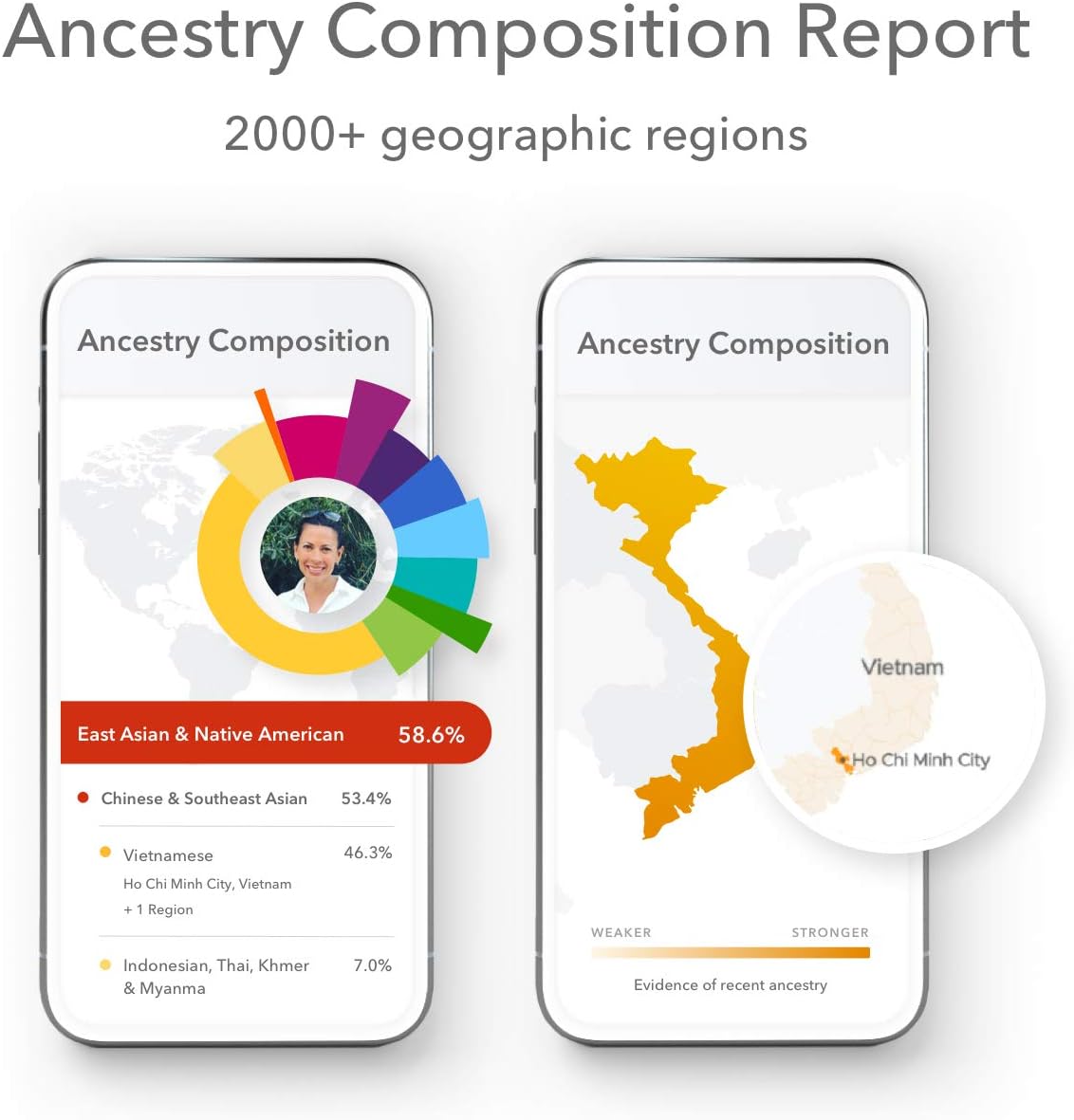 23andMe Ancestry + Traits Service: Personal Genetic DNA Test with 2000+ Geographic Regions, Family Tree, DNA Relative Finder, and Trait Reports Pack of 2