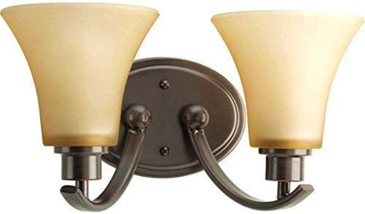 Progress Lighting P2001-09 Transitional Linear Bath from Phase 2.2 LED Collection in Pewter, Silver Finish Lighting Accessory, Brushed Nickel