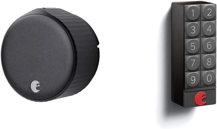 August Wi-Fi, (4th Generation) Smart Lock – Fits Your Existing Deadbolt in Minutes, Matte Black