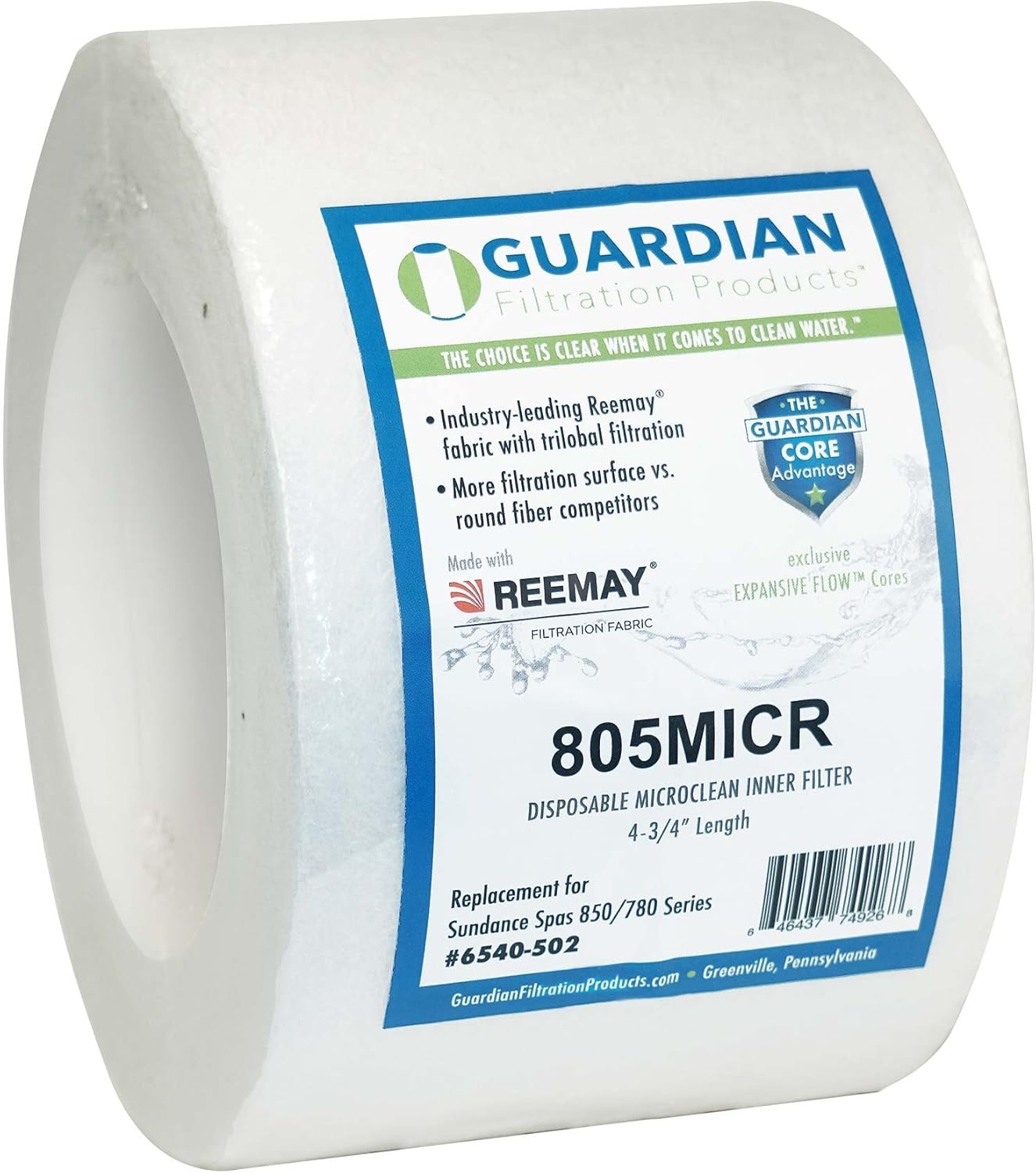 2-Pack Guardian Spa Filter Replaces Sundance Series 850 780 6540-502 FC-2812 FC2812 Inner Pre Filter Disposable