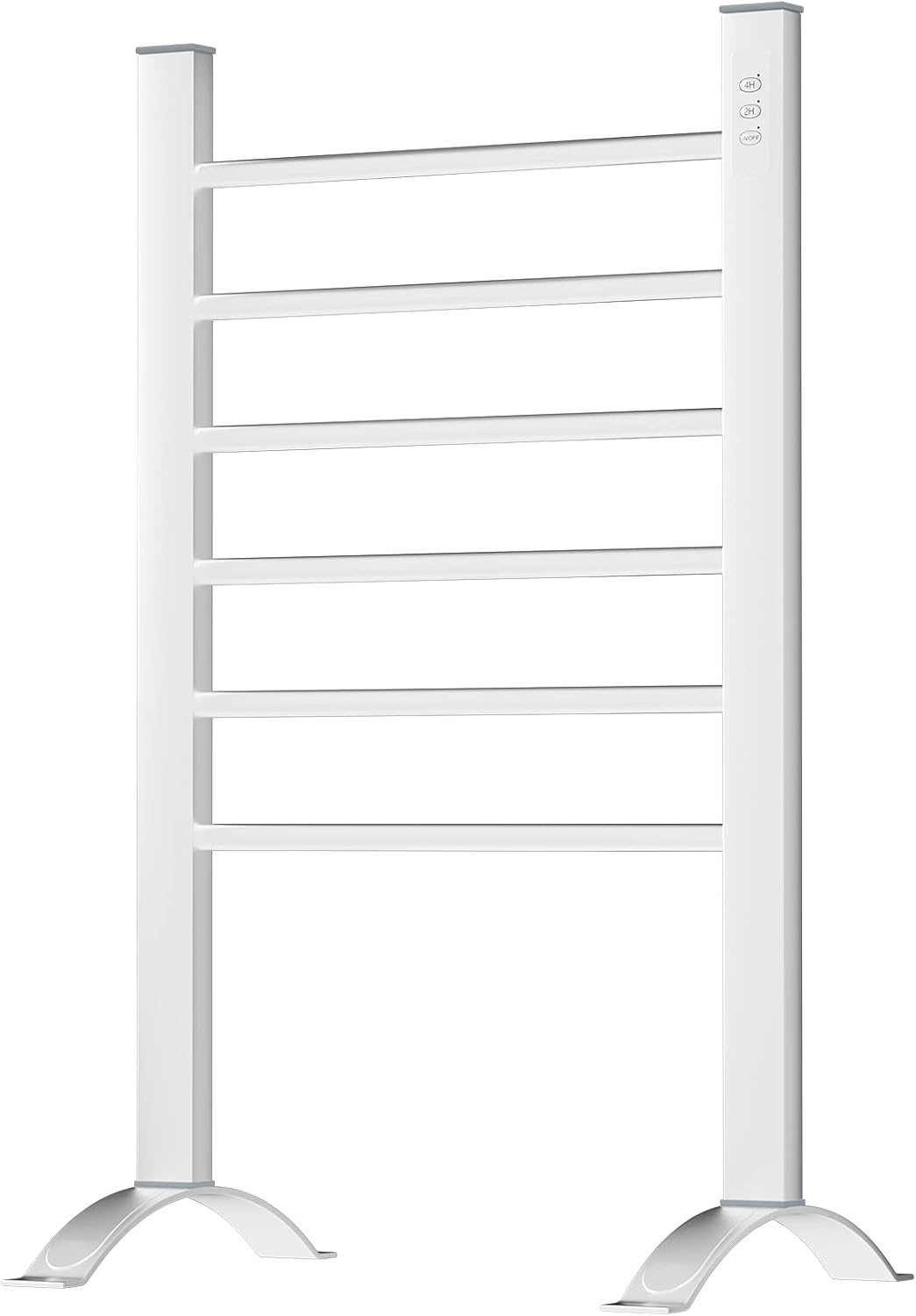 DAILYLIFE 2-in-1 Towel Warmer, with Built-in Timer, Heated Towel Rack, Freestanding & Wall Mounted, Aluminum Frame for Bathroom with 6 Bars