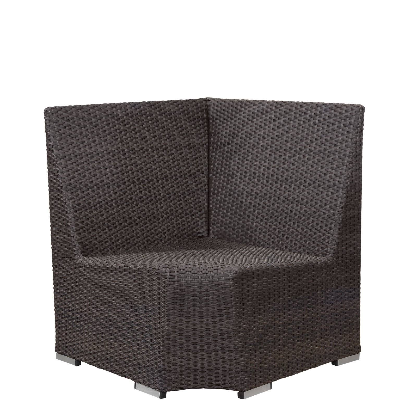 Source Furniture Boca Duraweave/Wicker Outdoor Dining Corner Lowback - Espresso - SF-2015-165