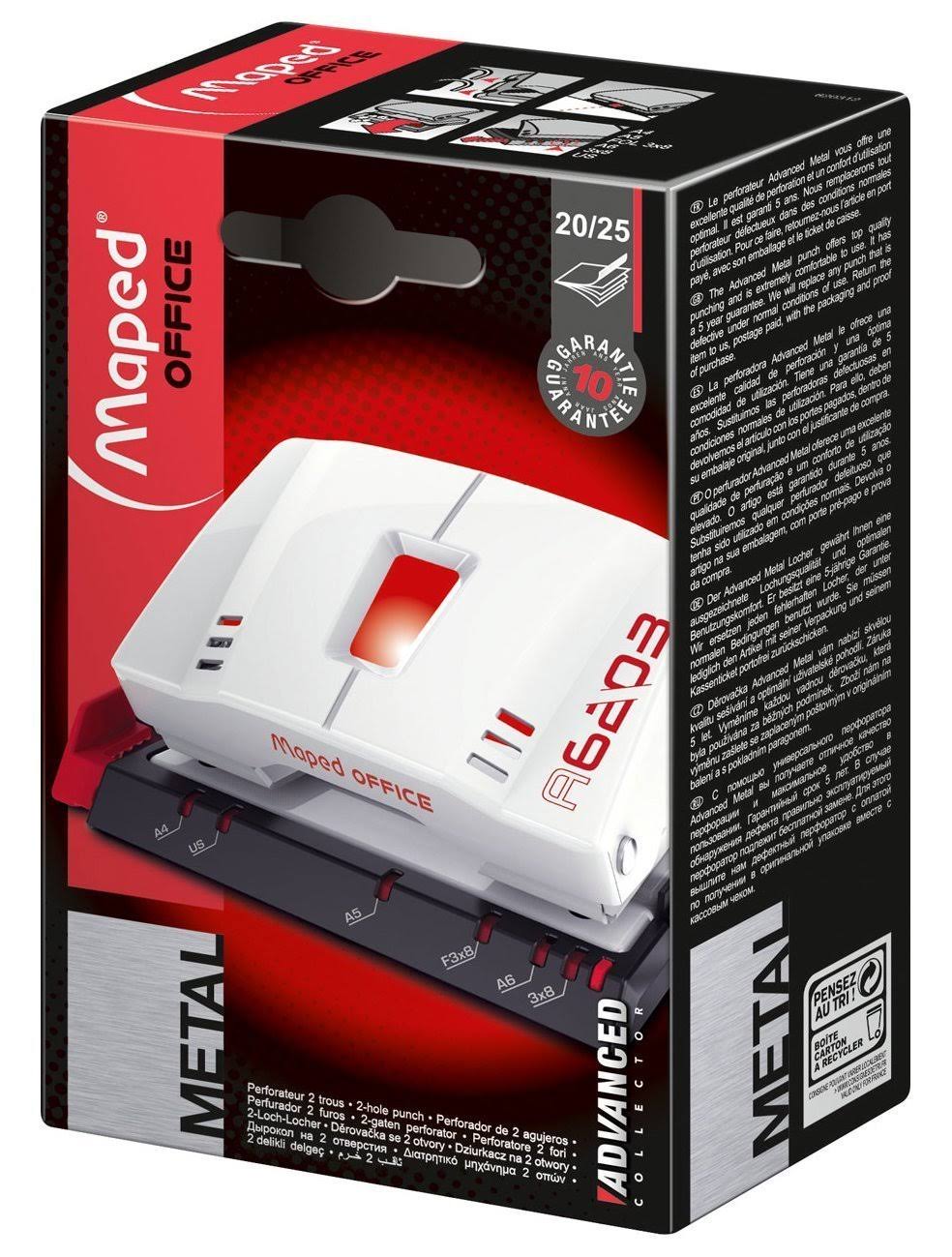 Maped 620313 Collector Edition Advanced 2 Hole Punch Machine White