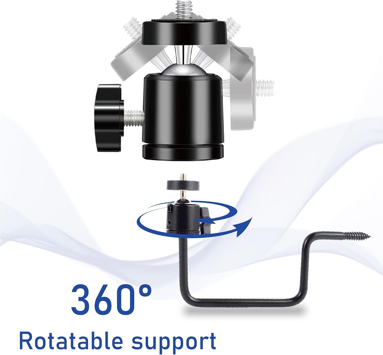 X-Tracker Trail Camera Tree Mount, Hunting Camera Holder with 1/4-inch Thumb Screw, 360 Degrees Rotating Adjustable (2 Pack) Pack of 2