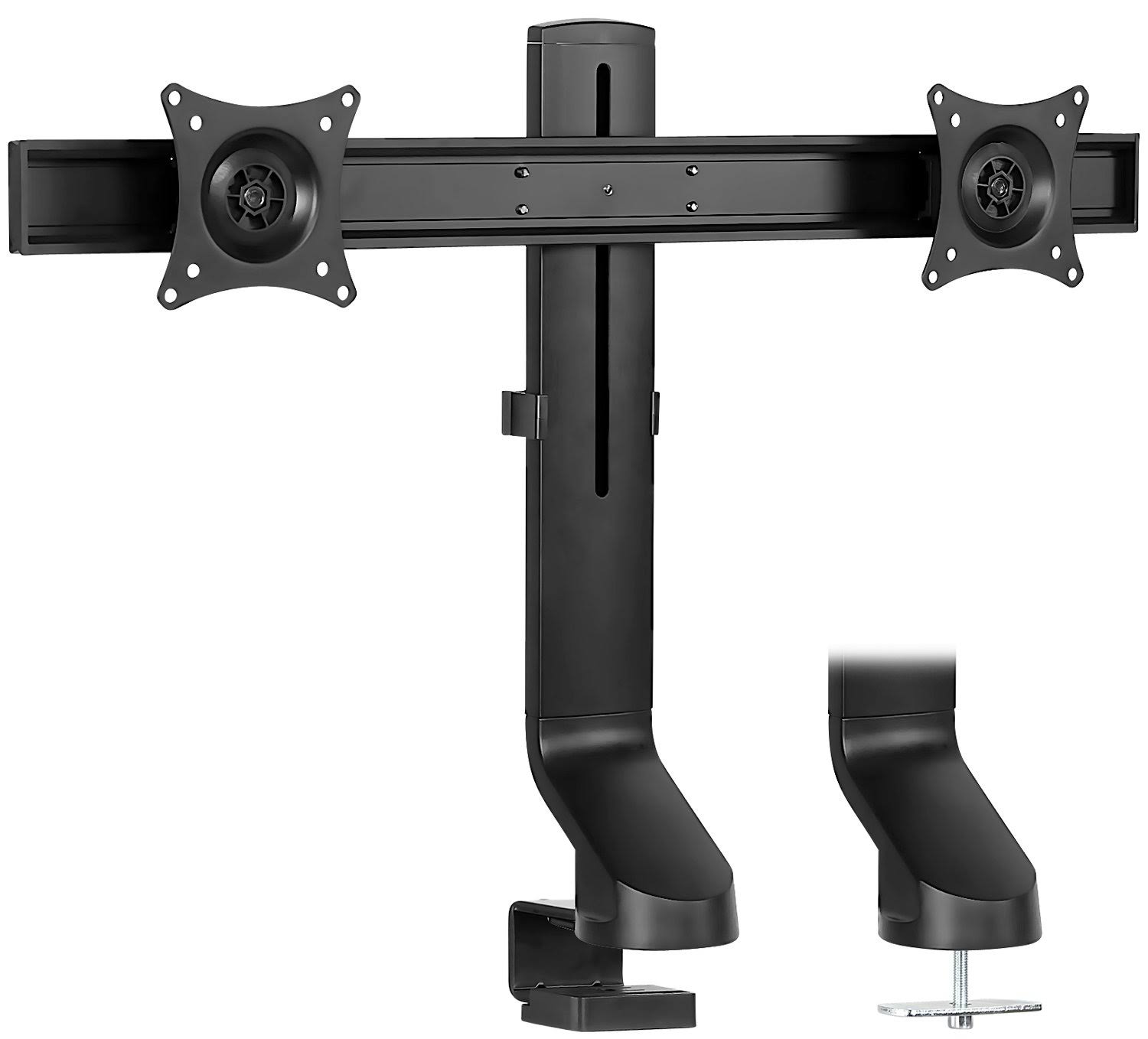 Mount-it! Dual Monitor Mount for Standing Desks, Black, MI-3752