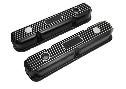 Mopar Small Block La 360, 318, 273 Summit Racing Die-Cast Aluminum Valve Covers - Black Powdercoated, Tall, Cast Aluminum | Summ