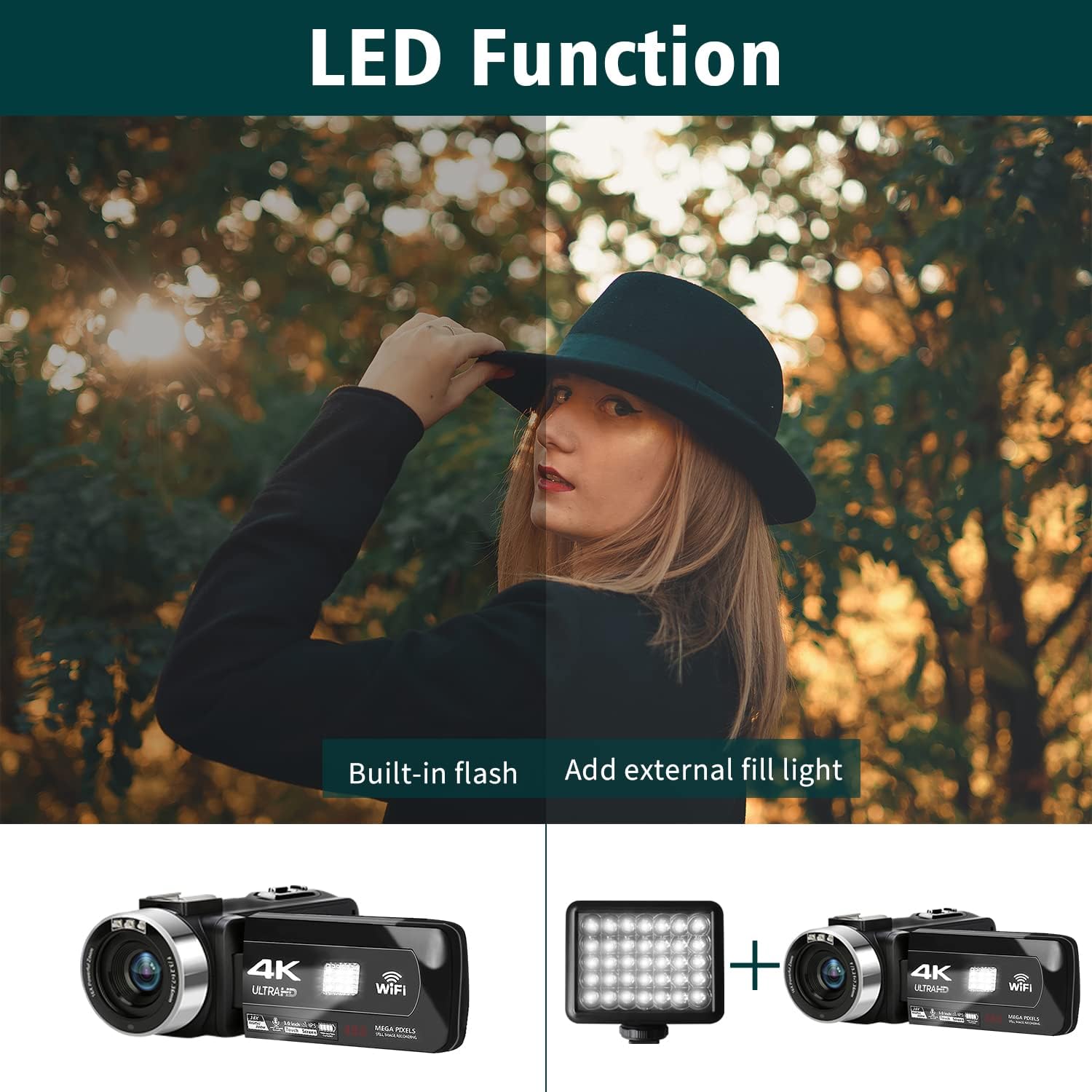 VJIANGER Video Camera Camcorder FHD 1080P 30FPS 24MP 16X Digital Zoom IR Night Vision Vlogging Small DV Camera for YouTube 3.0'' Touch Screen Recorder with Remote Control, Tripod, 2 Batteries Pack of 2