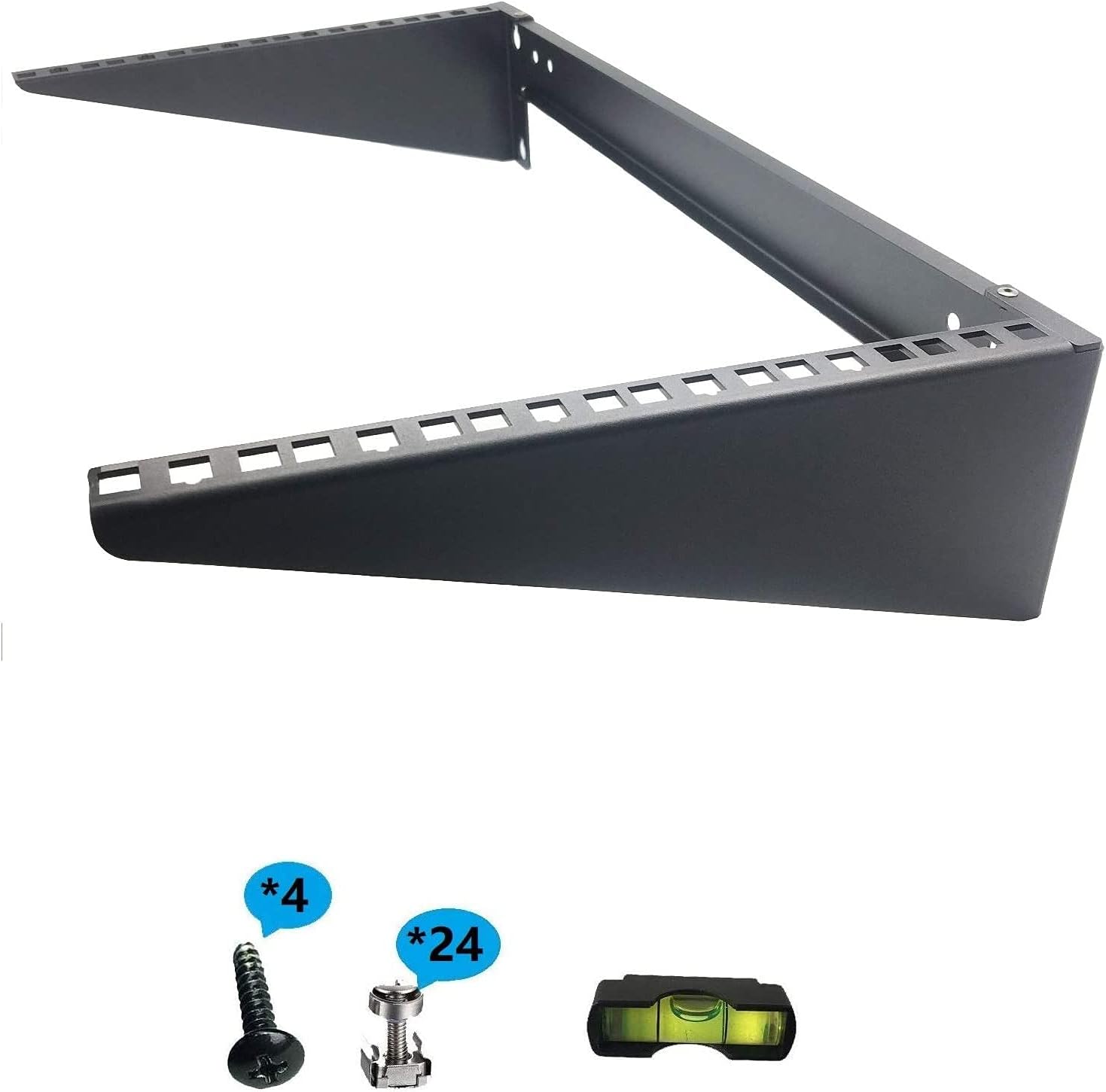 Mofangtech 6U Folding 19 Inches Cold Rolled Steel Wall Mountable Simple Vertical Rack and Networking Euipment Rack Including Hardware for Assembly (6U100) Pack of 2