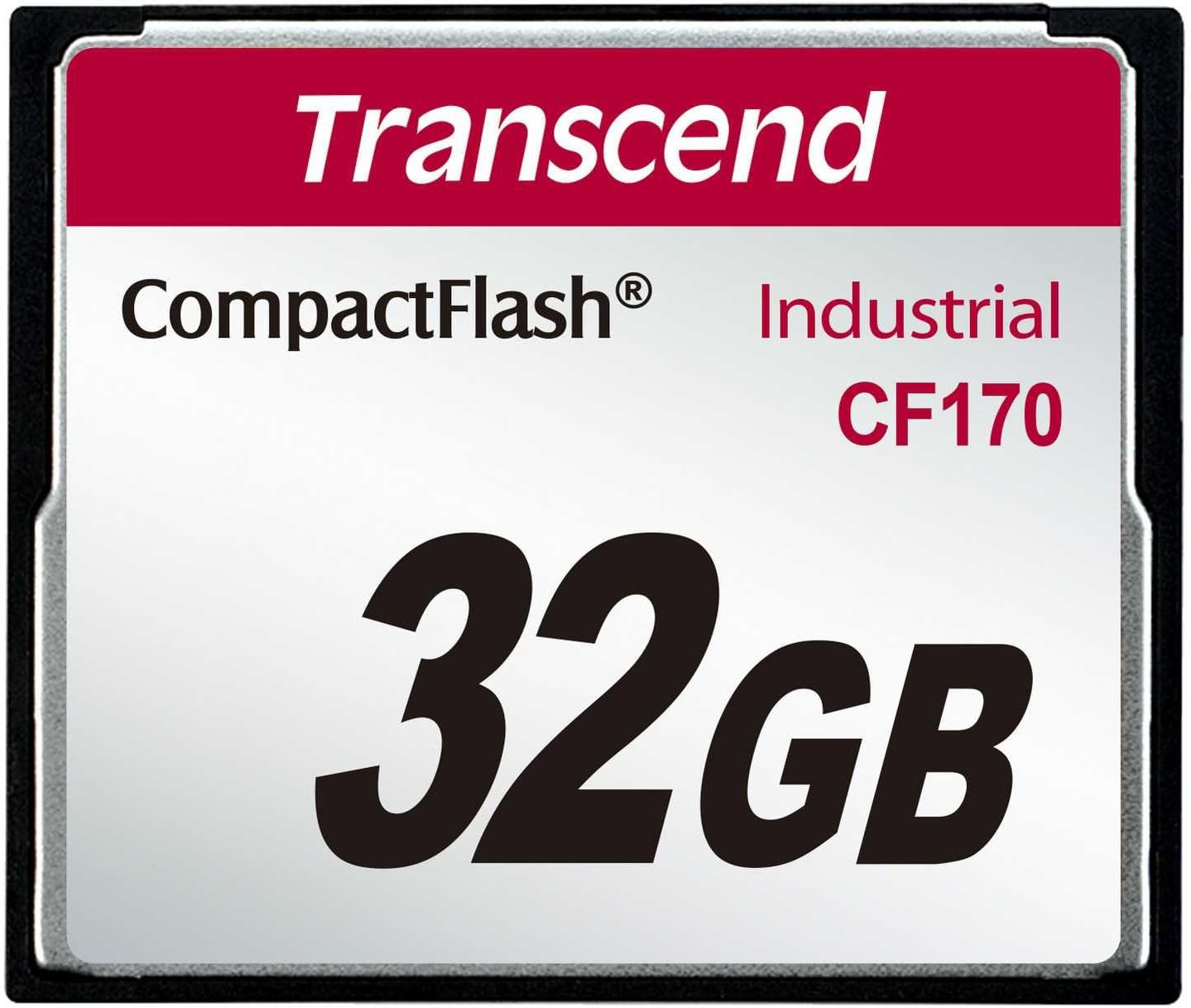 Transcend Industrial CompactFlash Memory Card - 32 GB, Red (TS32GCF170) Pack of 2