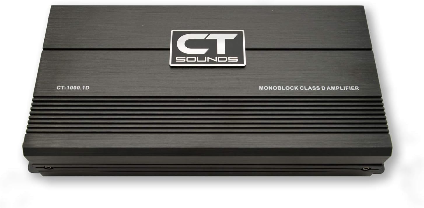 CT Sounds CT-1000.1D Compact Class D Car Audio Monoblock Amplifier, 1000 Watts RMS