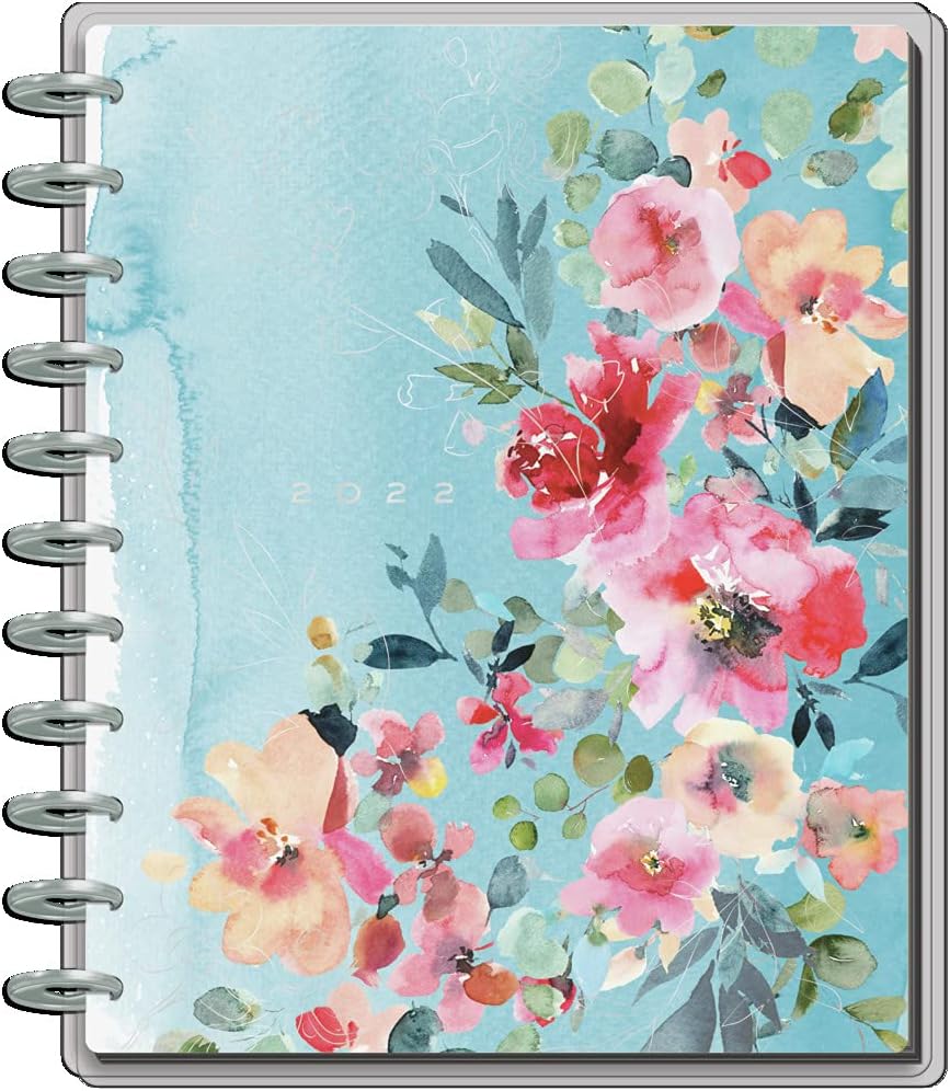 The Happy Planner Daily 12 Month Planner – January 2022 – December 2022 – Daily, Weekly & Monthly Metal Disc-Bound Pages – Work From Home Layout – WFH Theme – Deluxe Big Planner 11.5” 10.2 Pack of 2