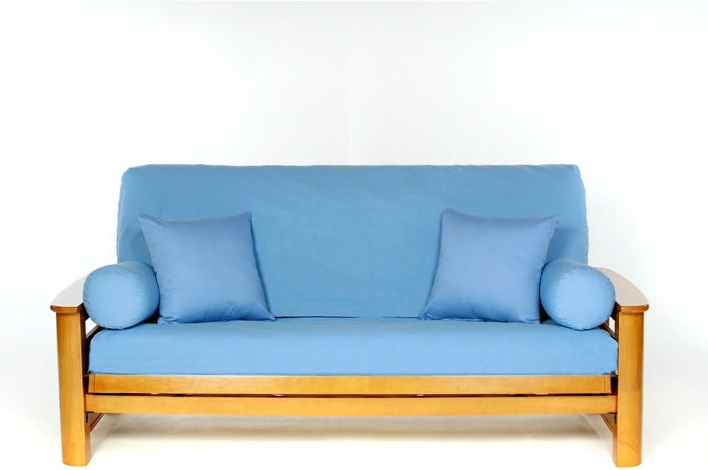 Royal Heritage Home Futon Cover 100% Cotton, Full Size, Natural Pack of 2