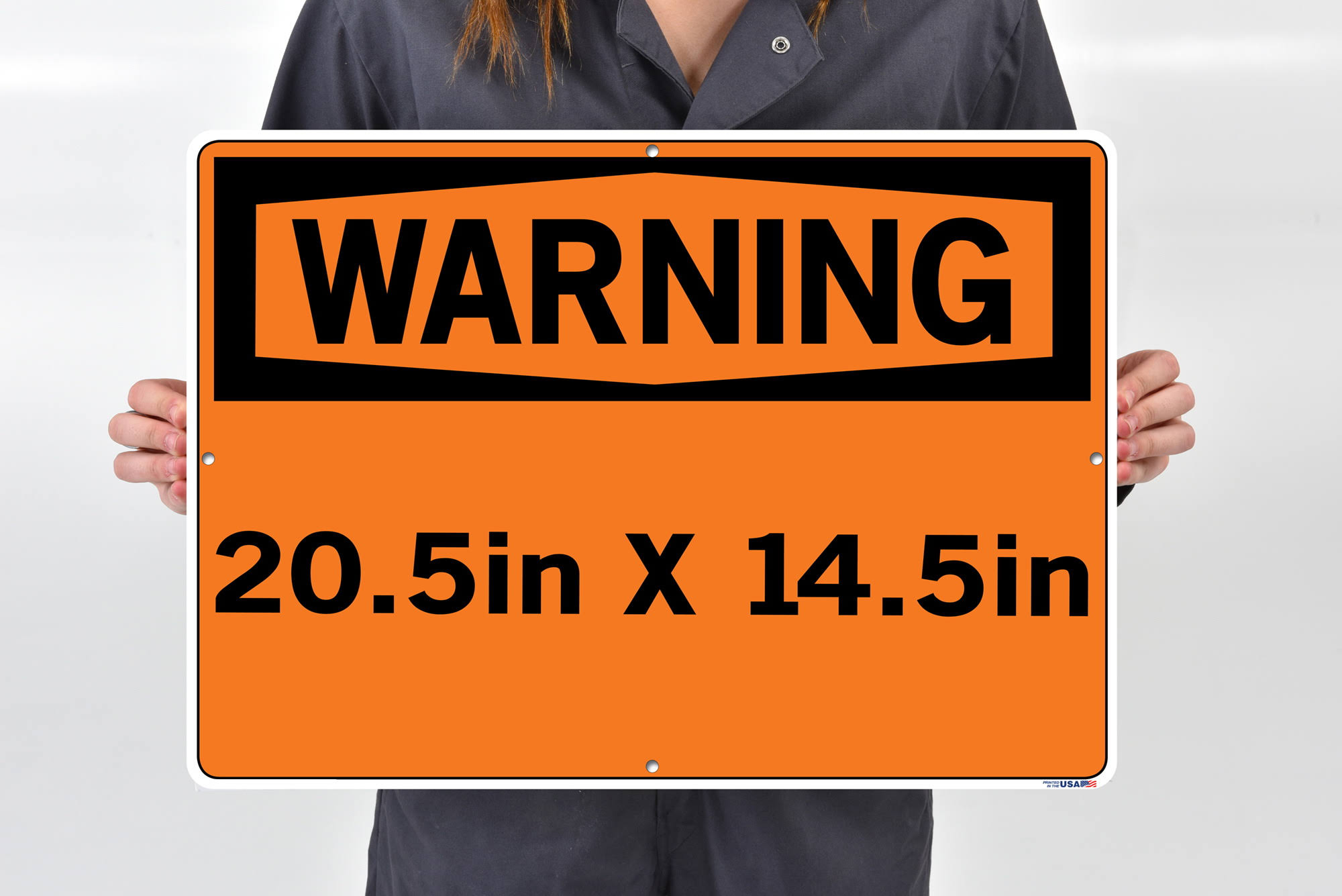 Vestil SI-W-50-E-AC-130 sign-warning-50 20.5x14.5 Alum Comp .130