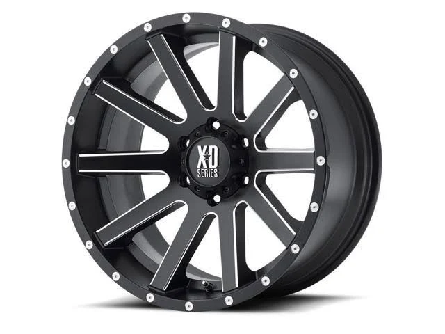 XD Series XD818 Heist 20x10 6x5.5x22 -24mm Black/Milled Wheel Rim 20x22 inch