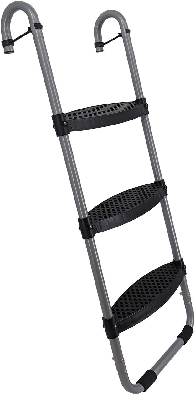Trampoline Pro Wide 3-Step Trampoline Ladder | Safety-Latch | No Slip | Cooler Surface | [Lifetime Parts Warranty] Pack of 2