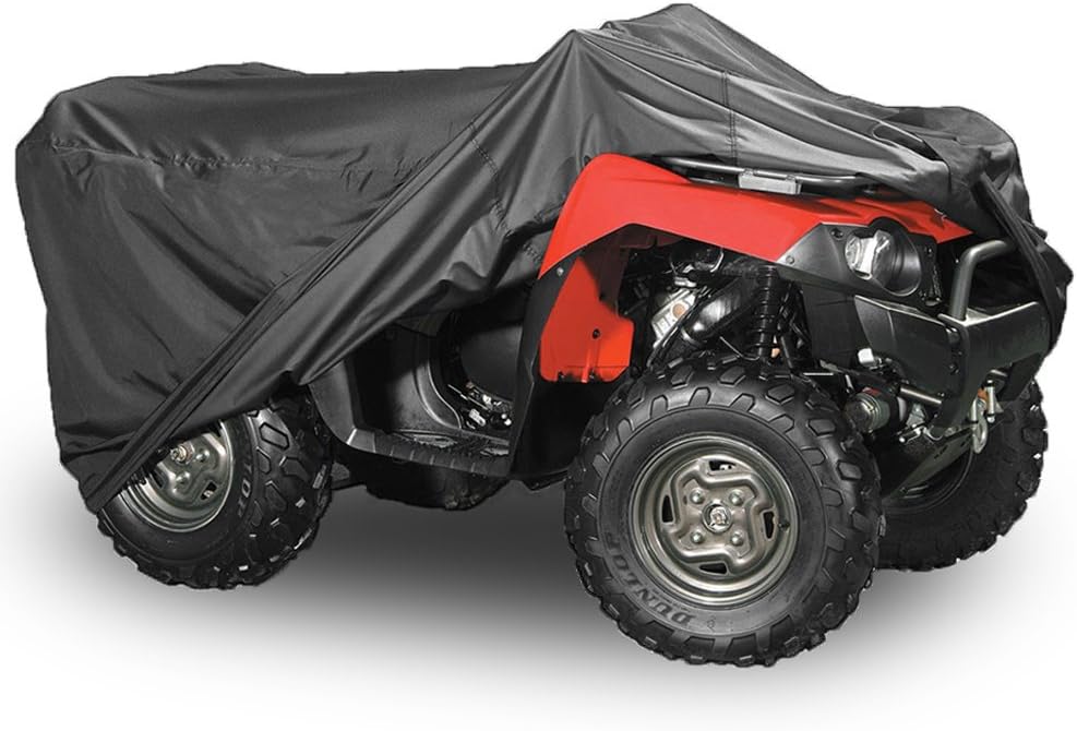 NEVERLAND Waterproof ATV Cover 210D Oxford Heavy Duty Black Quad Cover 4 Wheeler Covers All Season Outdoor UV Protection Fits for Kawasaki Suzuki Yamaha Honda Polaris