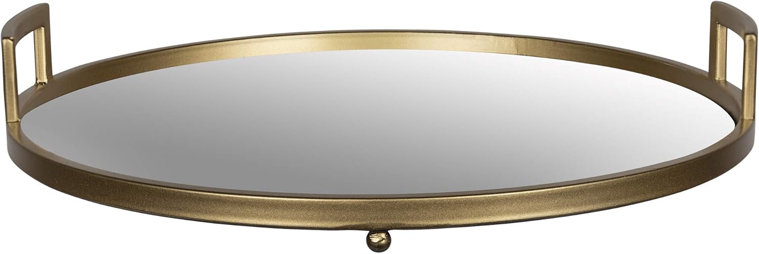 Stratton Home Decor S36880 Table Top, 13.75 X 13.75 X 2.50, Gold Pack of 2