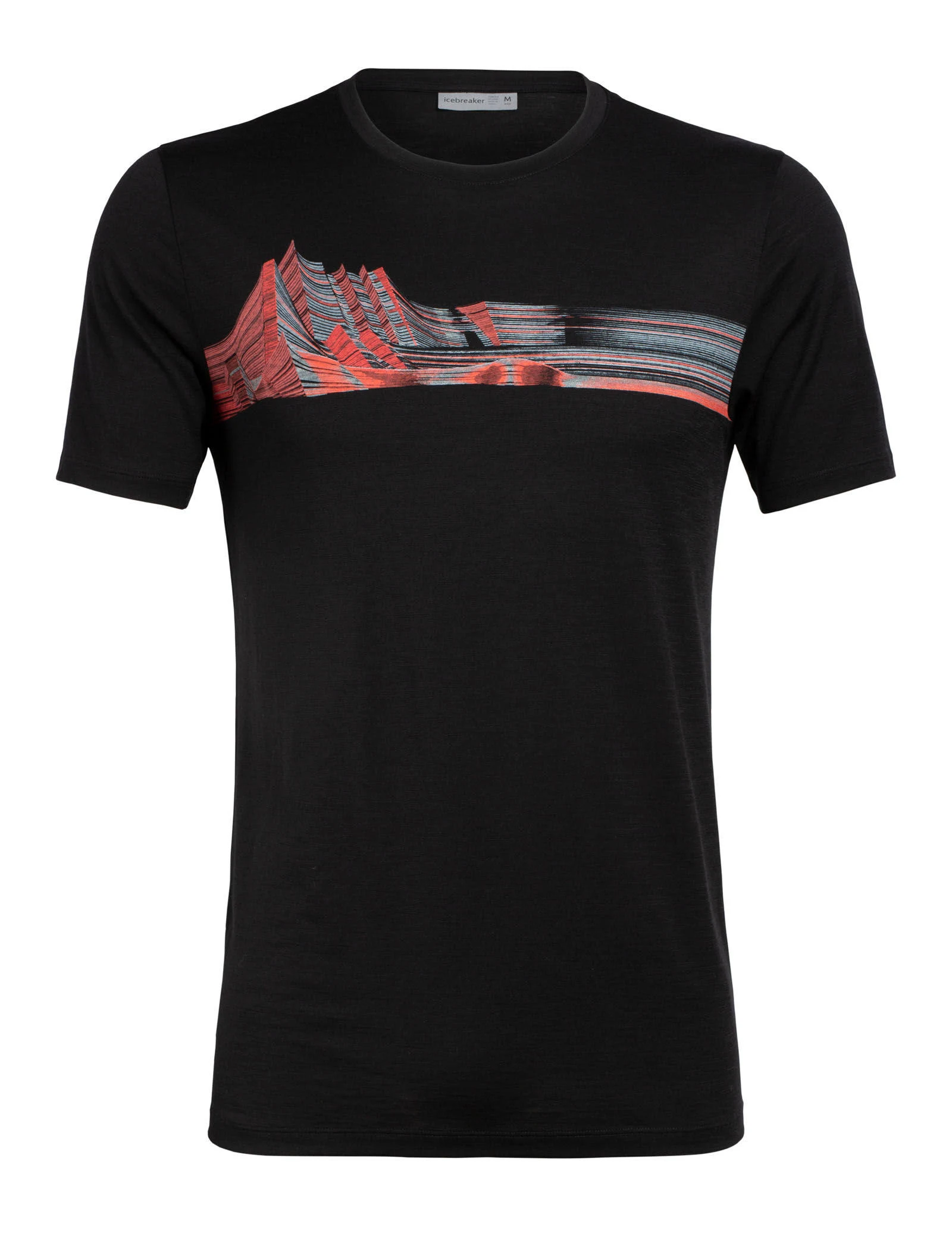 Icebreaker M Tech Lite SS Crewe MD Mont Blanc Black