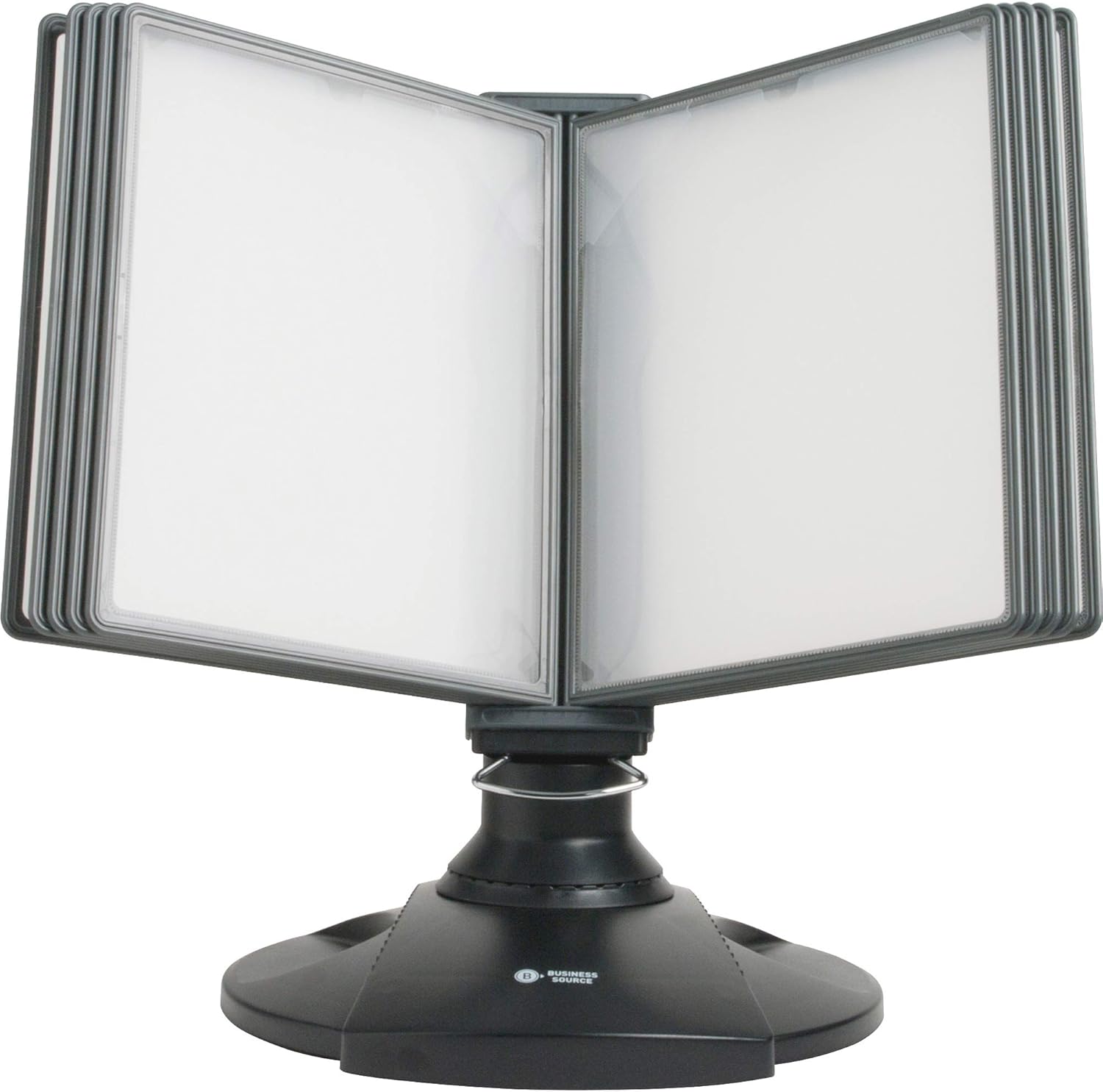 Business Source Deluxe Catalog Display Rack - 62888,Black Pack of 2