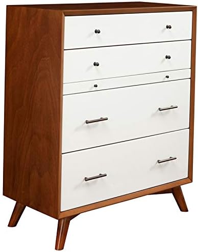 Allora Mid Century Multi-Function Wood Chest in Acorn-White
