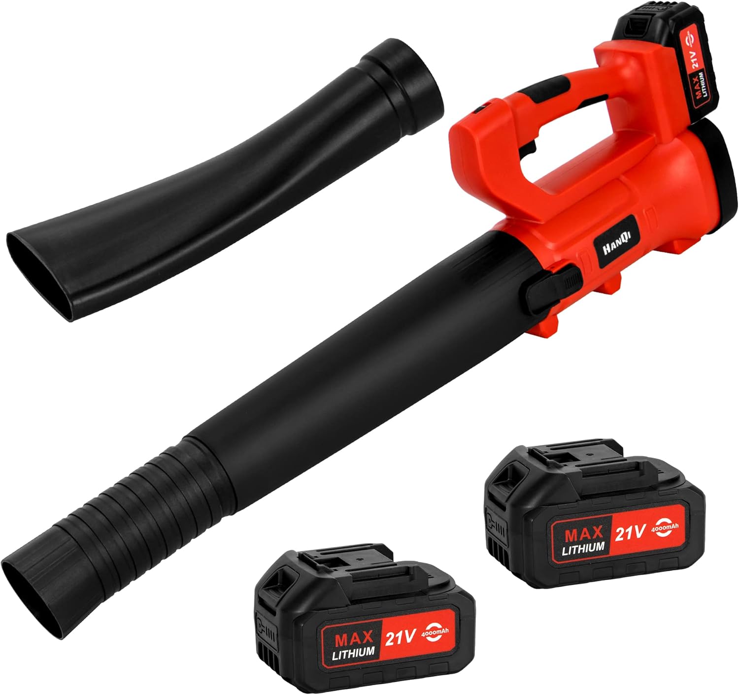 Cordless Leaf Blower 400CFM 6-Speed 150 MPH with Two 4.0Ah Battery & Charger Electric Handheld Leaf Blower for Lawn Care Sweeping Snow and Surface Dust Cleaning