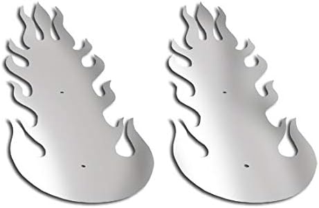Stainless Steel Flames Hood Emblem Accent Fits Peterbilt 378 & 379