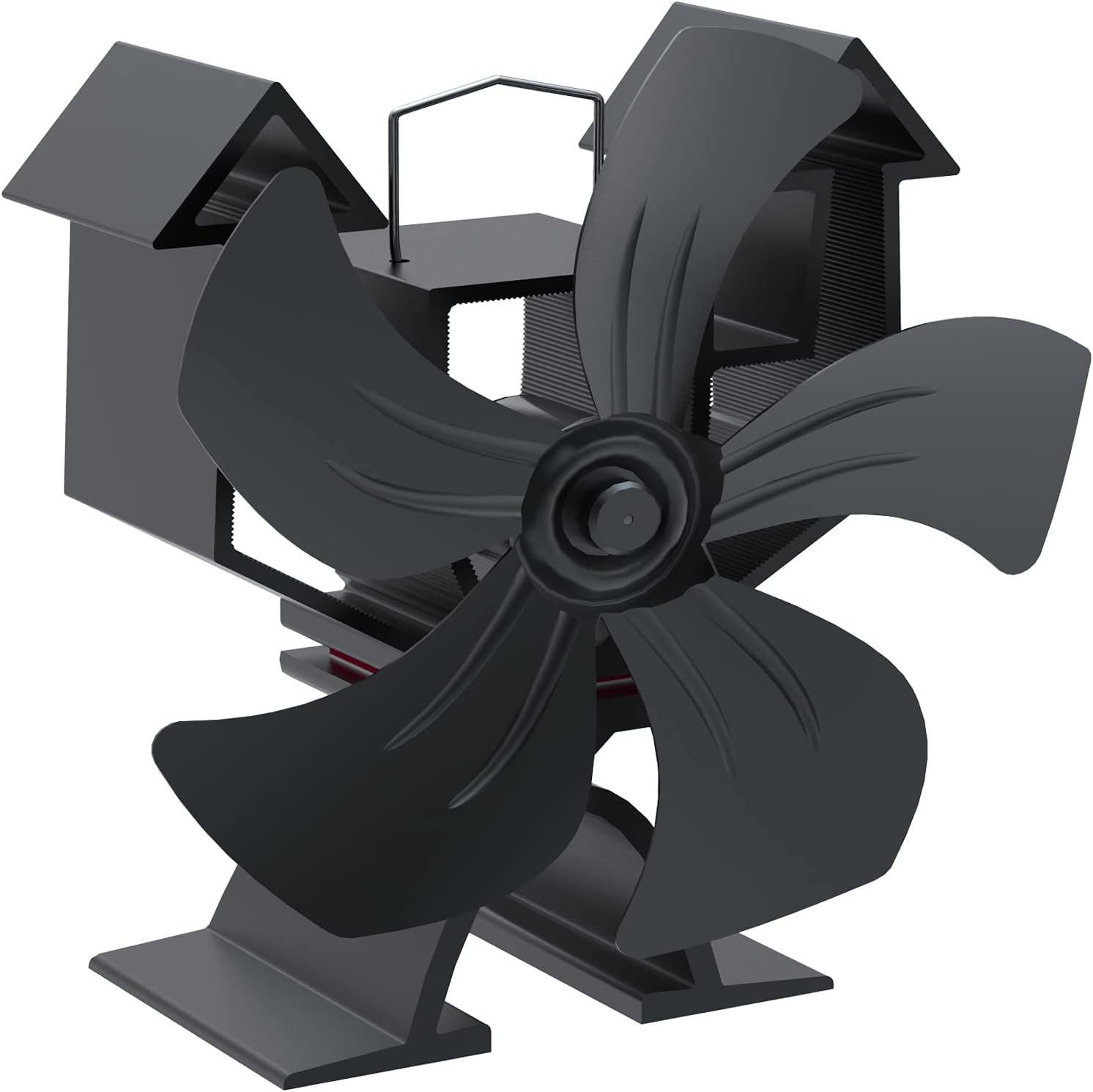 FUTURESUN 5-Blades Fireplace Wood Stove Fan, Auto-Sensing Fireplace Fan for Wood/Log Burner/Fireplace Eco Friendly and Efficient Fireplace Fan Pack of 2