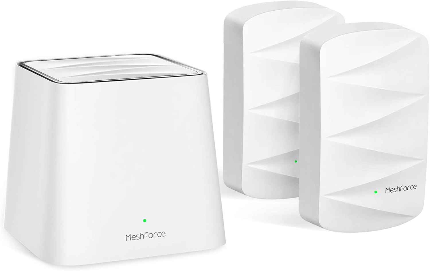 Meshforce M3 Mesh WiFi System, Mesh Router for Wireless Internet, Up to 4500 sq.ft （6+ Rooms） Whole Home Coverage, WiFi Router Replacement, Parental Control, Plug-in Design (1 WiFi Point & 2 Dots)