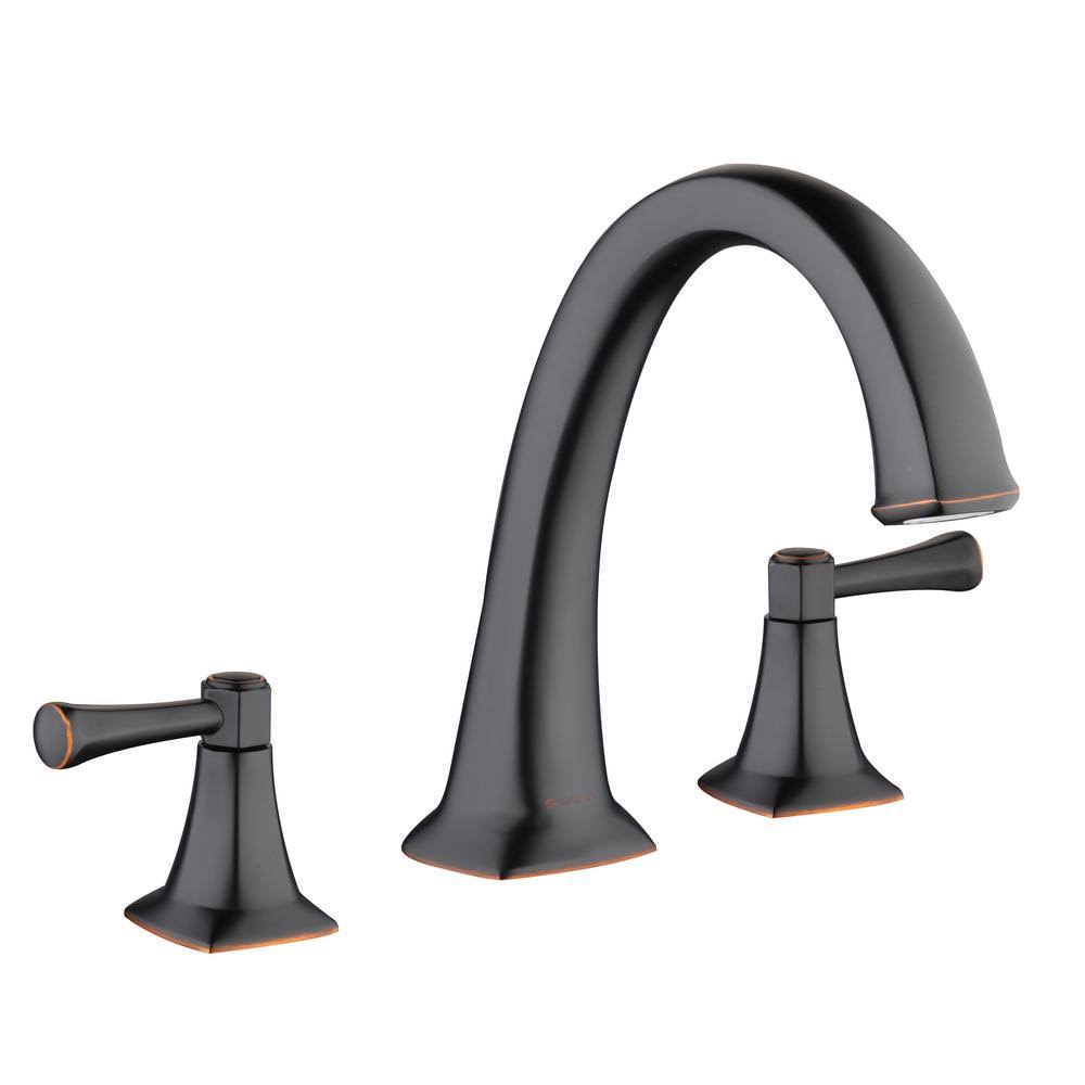 Glacier Bay Stillmore 2-Handle Deck-Mount Roman Tub Faucet in Bronze