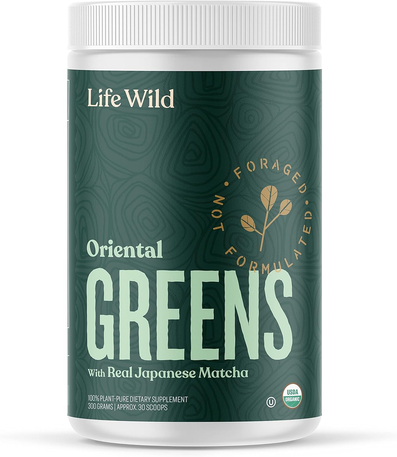 Life Wild Oriental Greens Organic Superfood Powder | Daily Blend of Alkalizing Juice, Probiotics, Fruits & Veggies | Dietary Supplement Drink for Vibrant Energy, Detox & Digestion | 30 Scoops Pack of 2