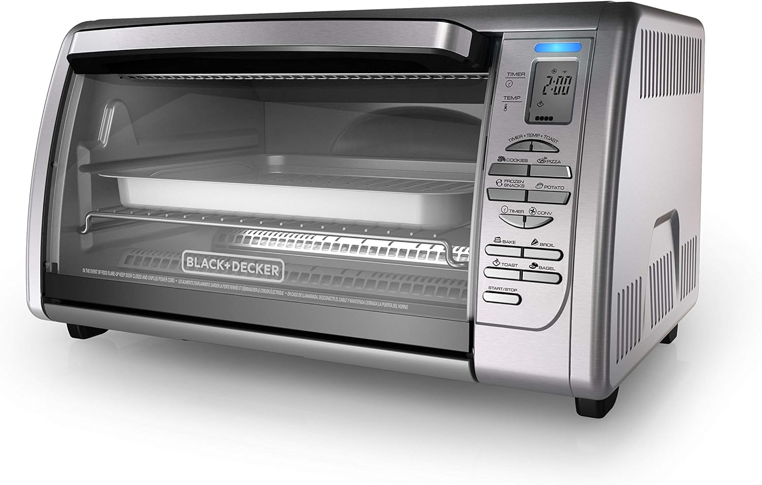 BLACK+DECKER 02648008504 Countertop Convection Toaster Oven, Silver, CTO6335S Pack of 2