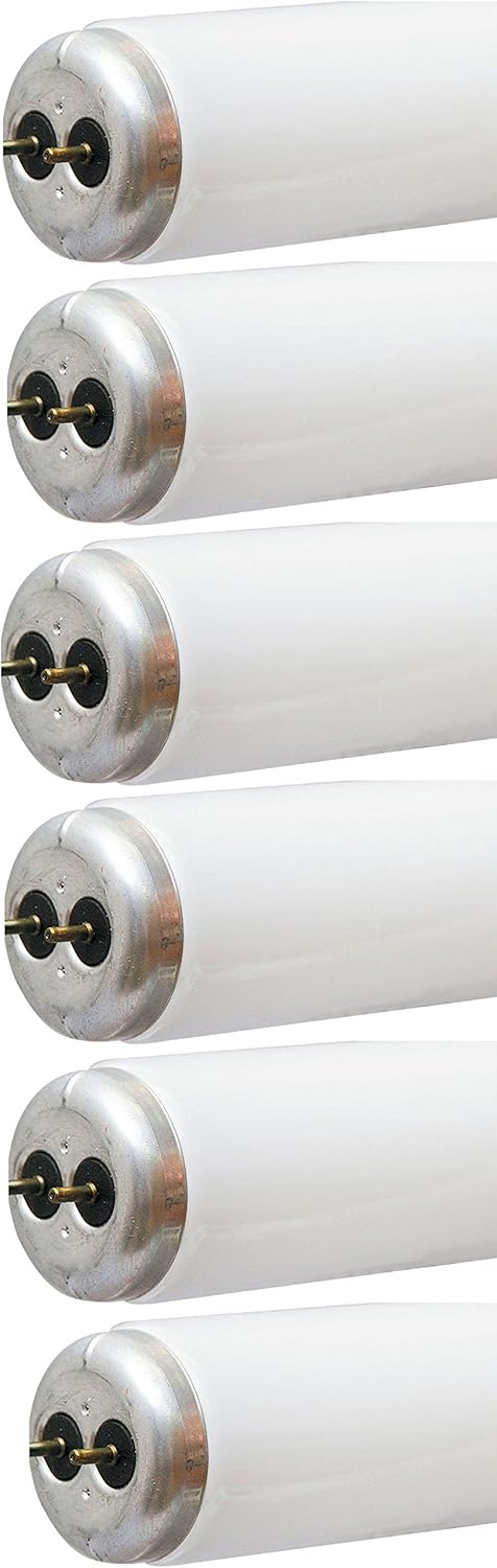 GE Kitchen & Bath Fluorescent Light Bulbs, T12 Light Bulbs, 30-Watt, 2350 Lumen, 36-Inch, 2-Pin G13 Base, Warm White, 6-Pack, F30T12 Linear Light Bulbs, Tube Light Bulbs Pack of 2
