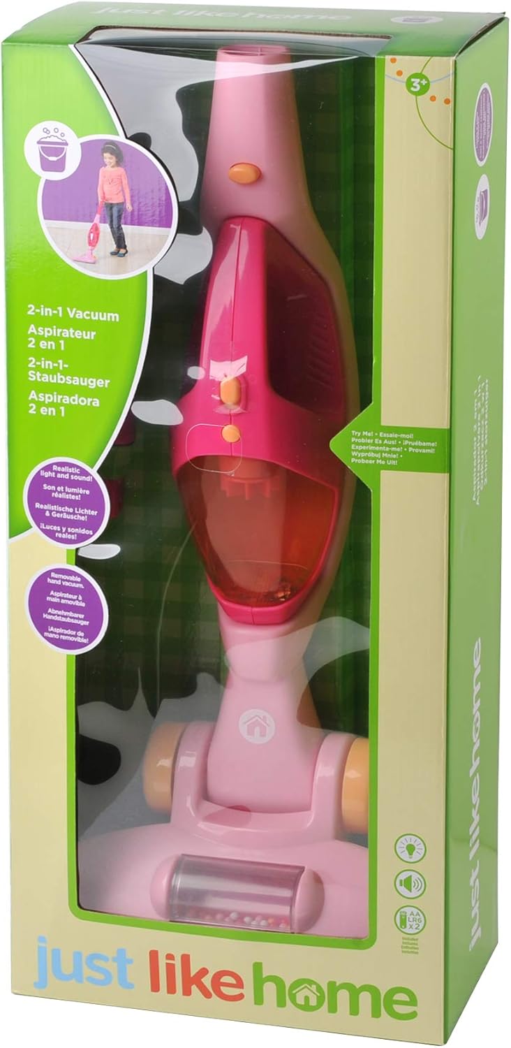 Just Like Home 2-in-1 Household Vacuum Cleaner Pink Pack of 2