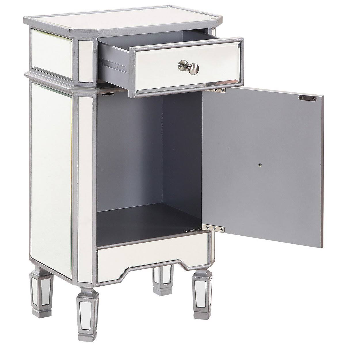 Elegant Lighting Chamberlan Decor Contemporary 1 Drawer Accent Cabinet