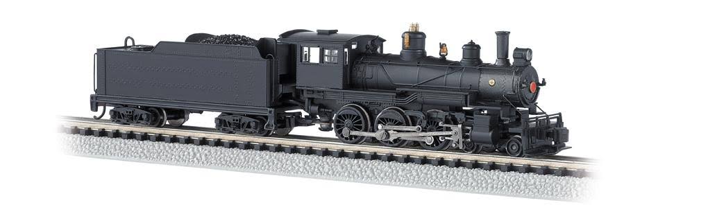 Bachmann 51451 N Painted u0026 Unlettered 4-6-0 Steam Locomotive w/DCC (Black)