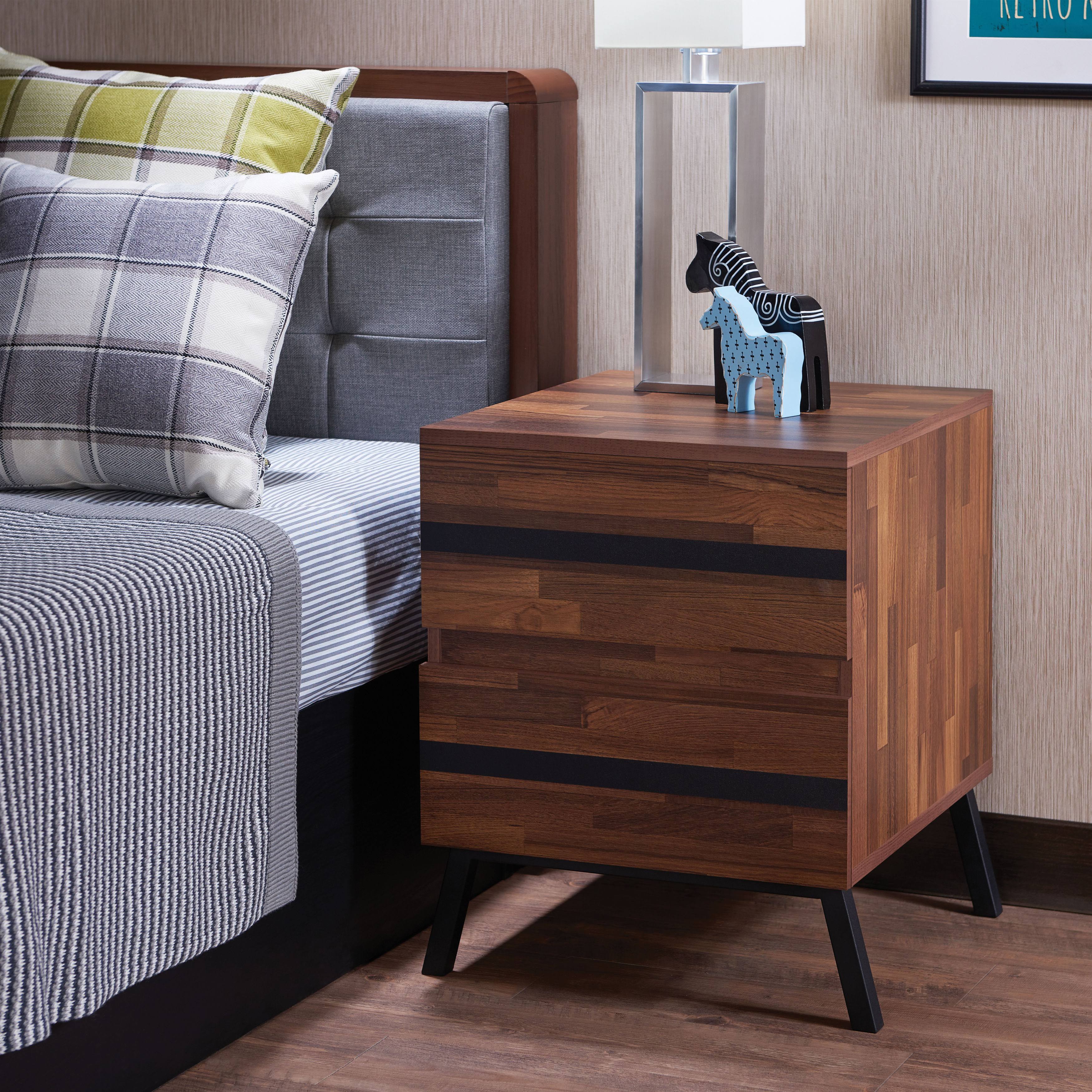 Acme Karine Nightstand / End Table Walnut Black