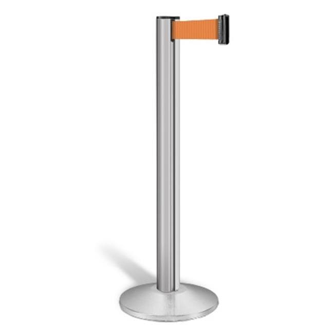 Lavi Industries 50-3100SA-OR Retractable Belt Stanchion, 13 ft. Orange
