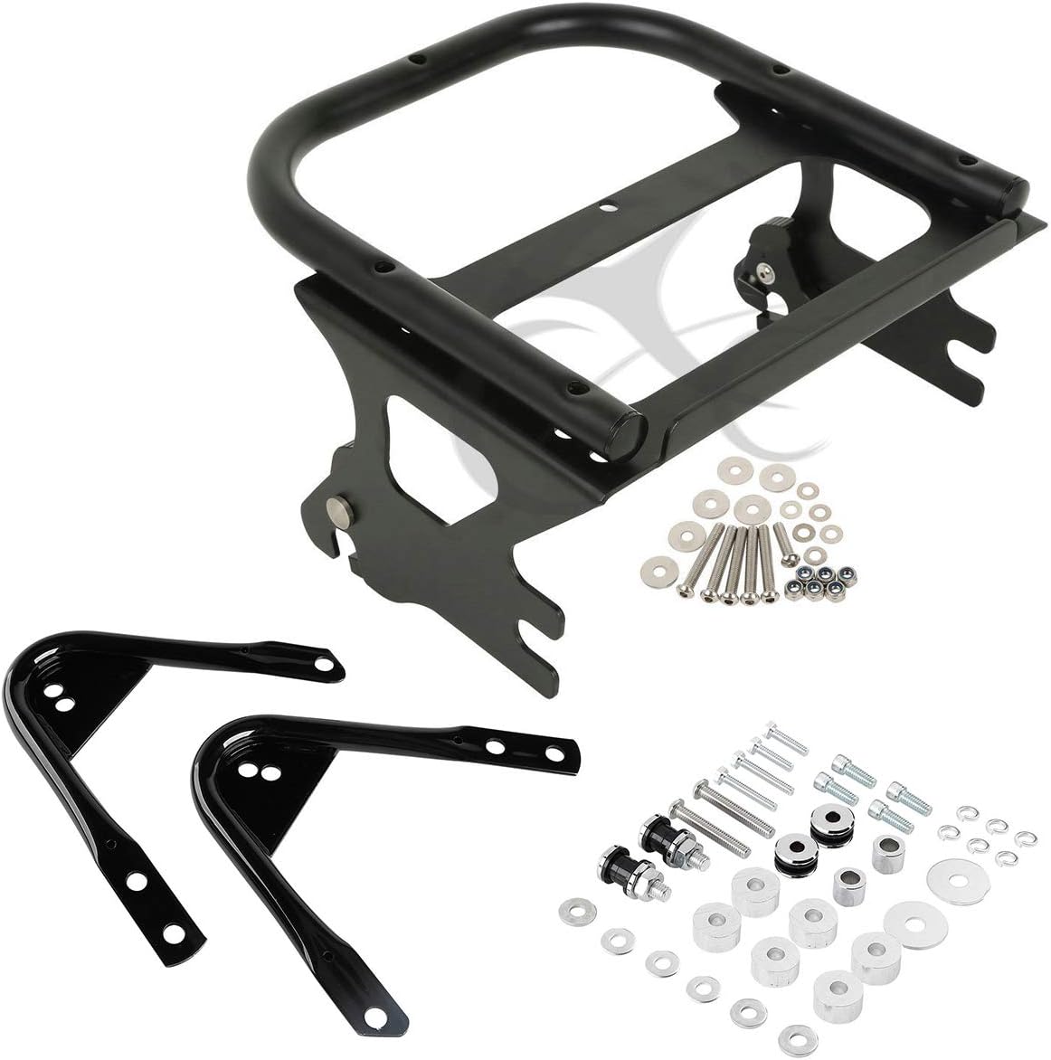 XFMT Black Detachable Two Up Tour Pack Mounting Rack For Harley Davidson Touring Models FLHT FLHX FLTR Electra Road Glide 1997-2008