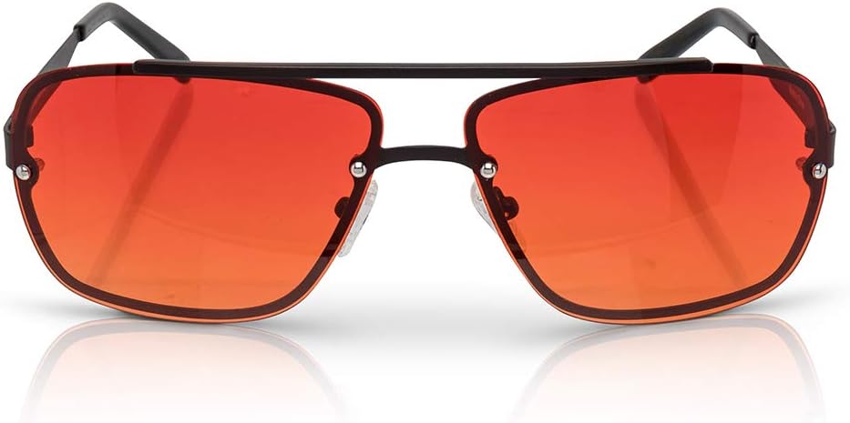 TrueDark Sleep Hacking Twilights Sunset Blue Light Blocking Aviator Glasses - Protect Your Eyes from Harmful Computer Junk Light